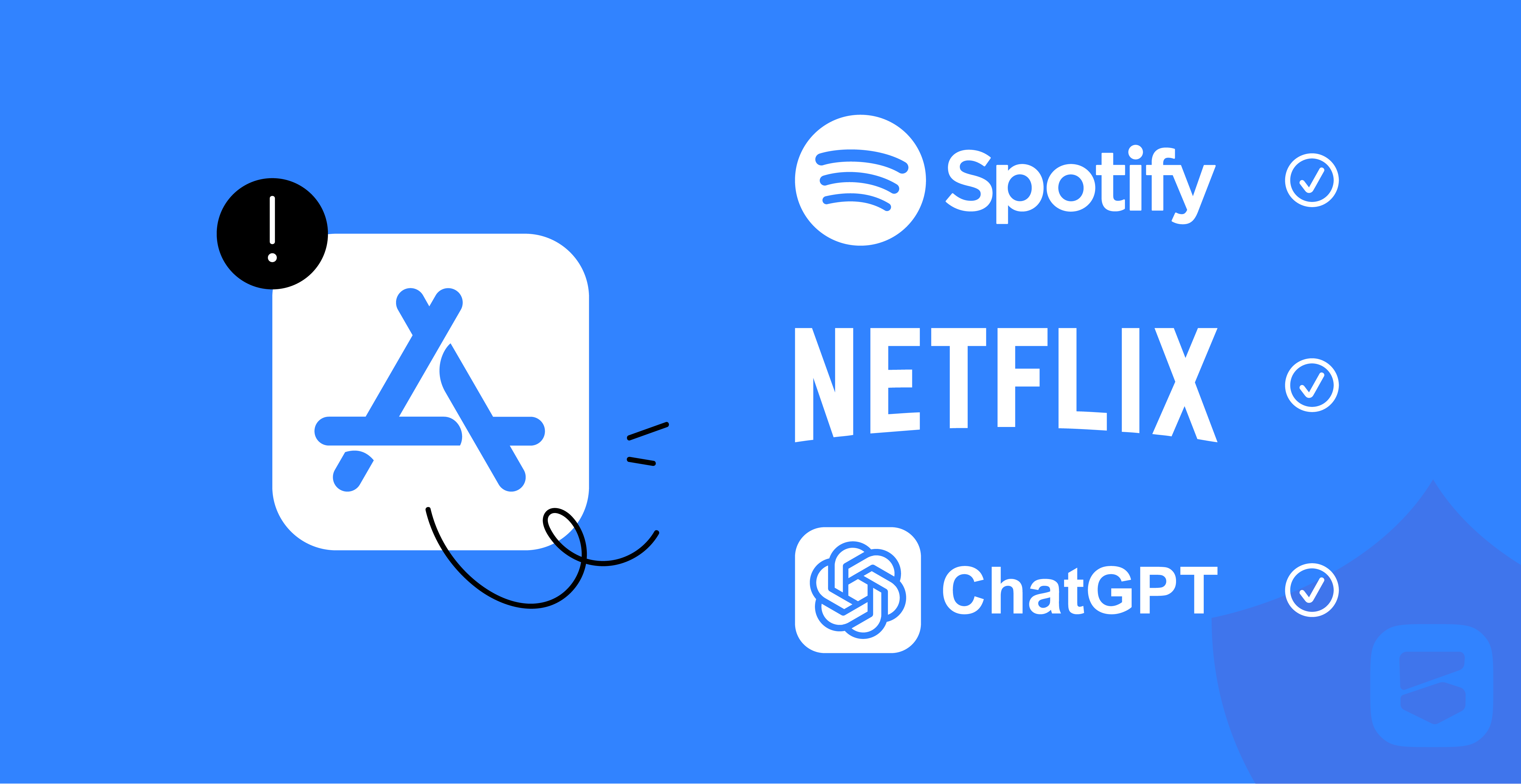 Логотип магазина App Store и приложений Spotify, Netflix, ChatGPT