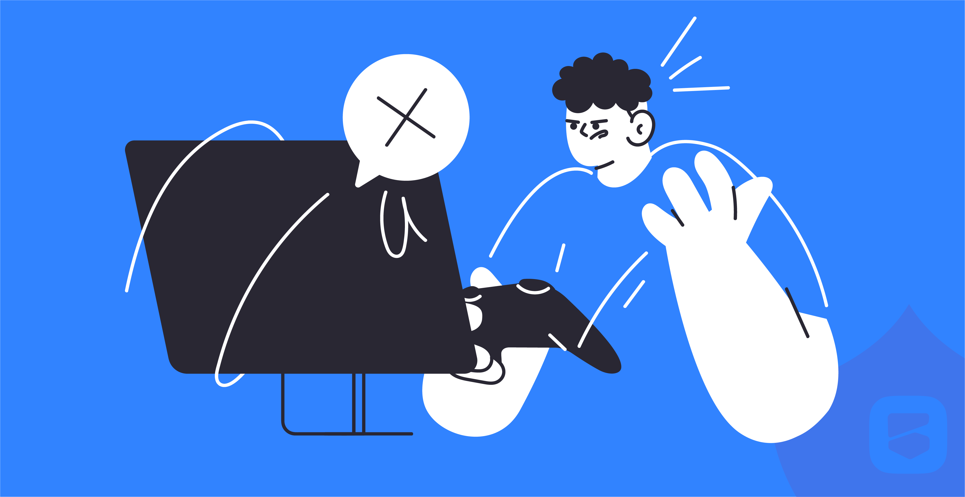 Геймер с геймпадом перед экраном